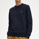 Sudadera Fred Perry con Cuello Redondo M7535 Azul Marino - ECRU