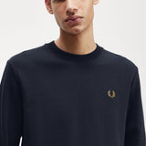 Sudadera Fred Perry con Cuello Redondo M7535 Azul Marino - ECRU