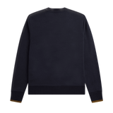 Sudadera Fred Perry con Cuello Redondo M7535 Azul Marino - ECRU