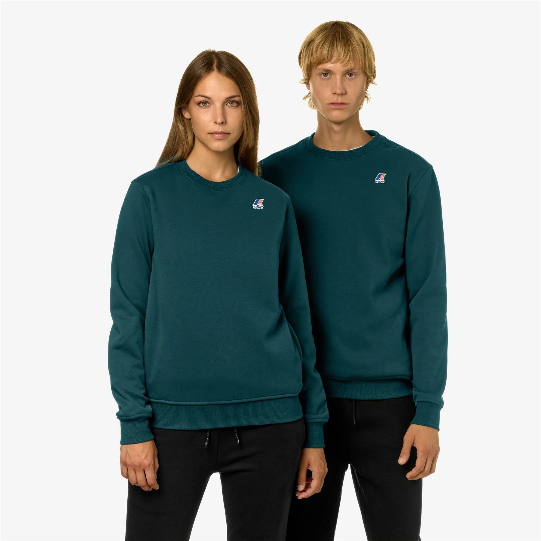 Sudadera K-WAY Unisex Le Vrai Auguste Hv Poly Co Green Petrol - ECRU