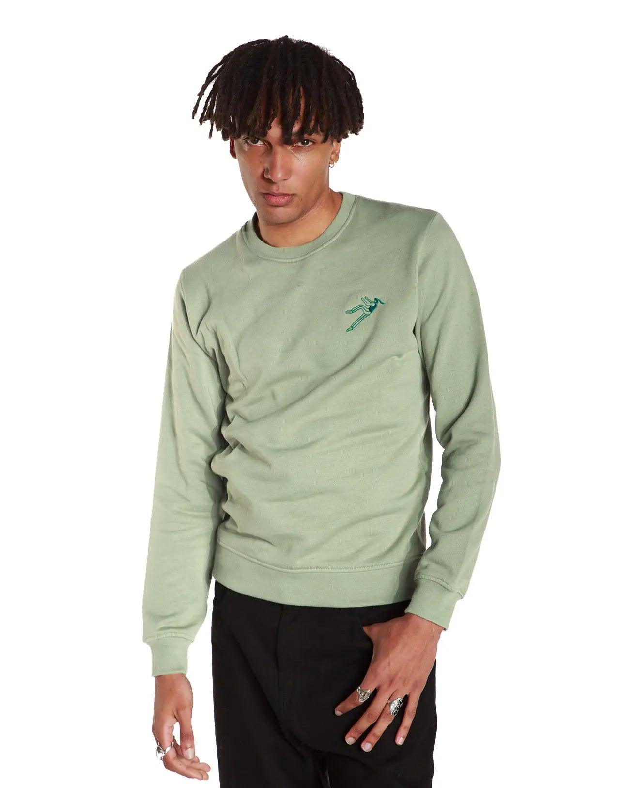 Sudadera Olow Unisex Climb Sage Green - ECRU