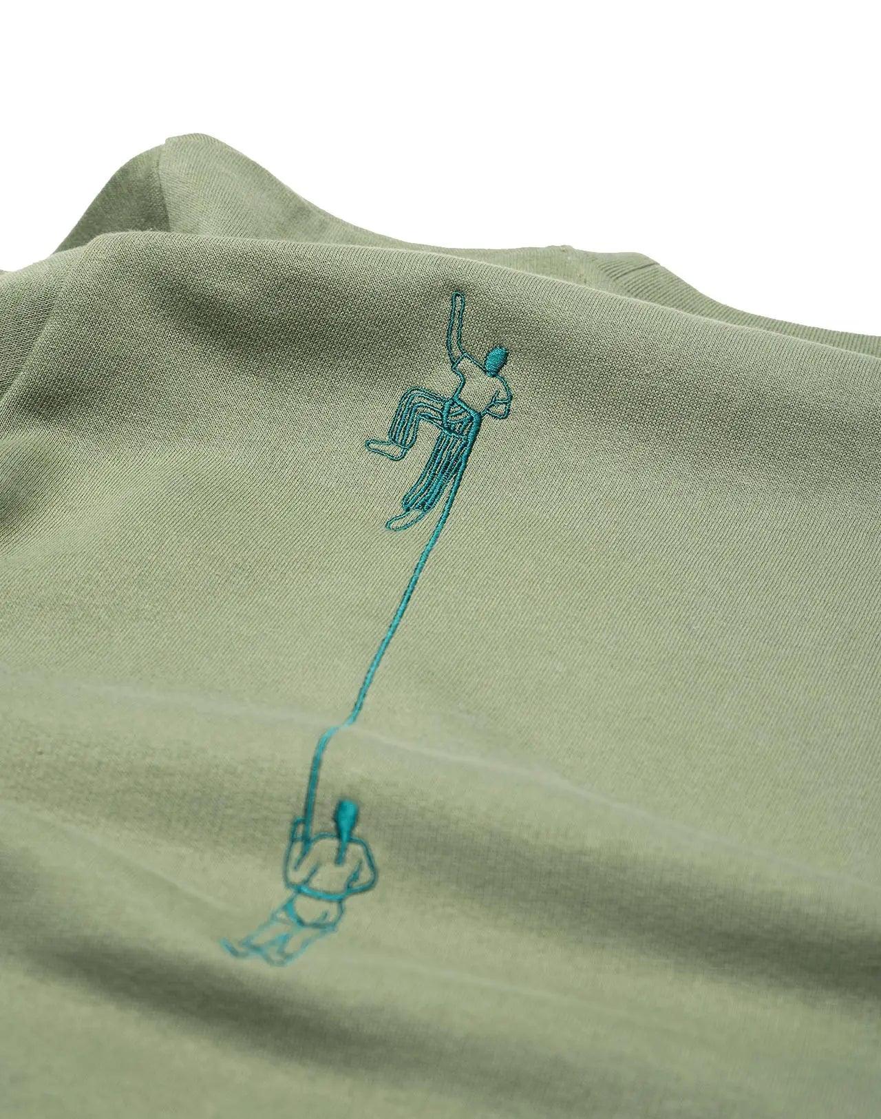 Sudadera Olow Unisex Climb Sage Green - ECRU