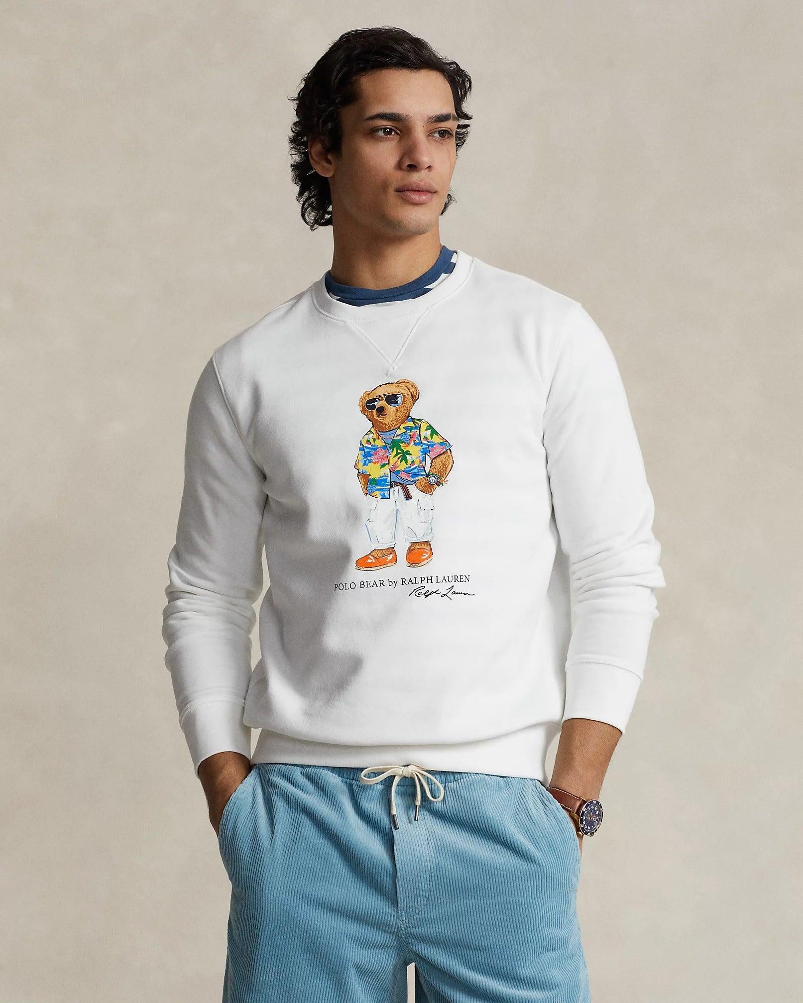 Sudadera Polo Ralph Lauren de Felpa con Polo Bear - ECRU