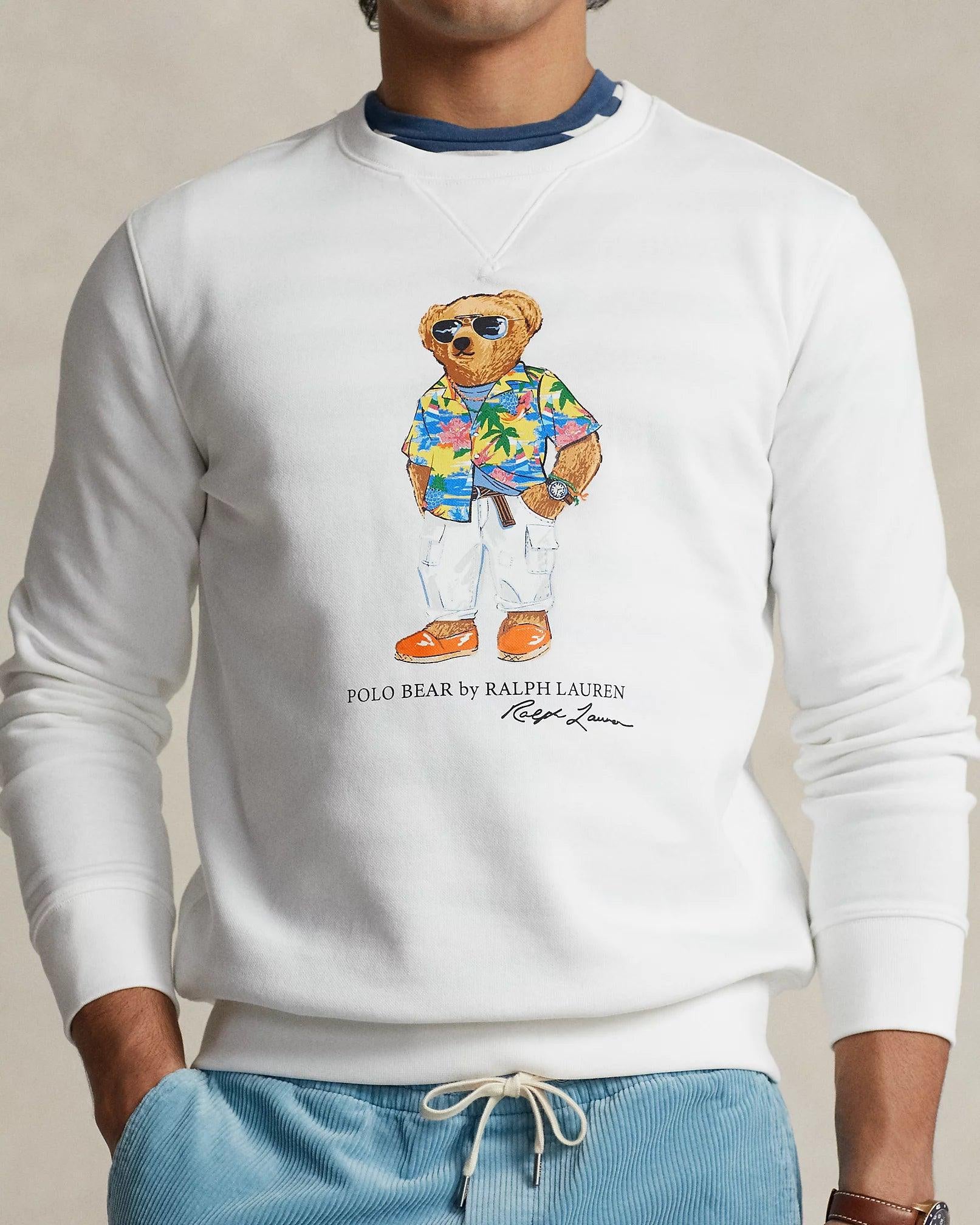 Sudadera Polo Ralph Lauren de Felpa con Polo Bear - ECRU