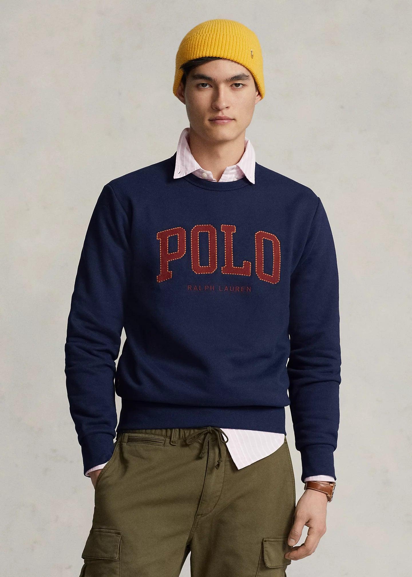 Sudadera Polo Ralph Lauren de felpa RL con logotipo - ECRU