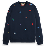 Sudadera Scotch and Soda Regular Fit AOP Embroidery - ECRU