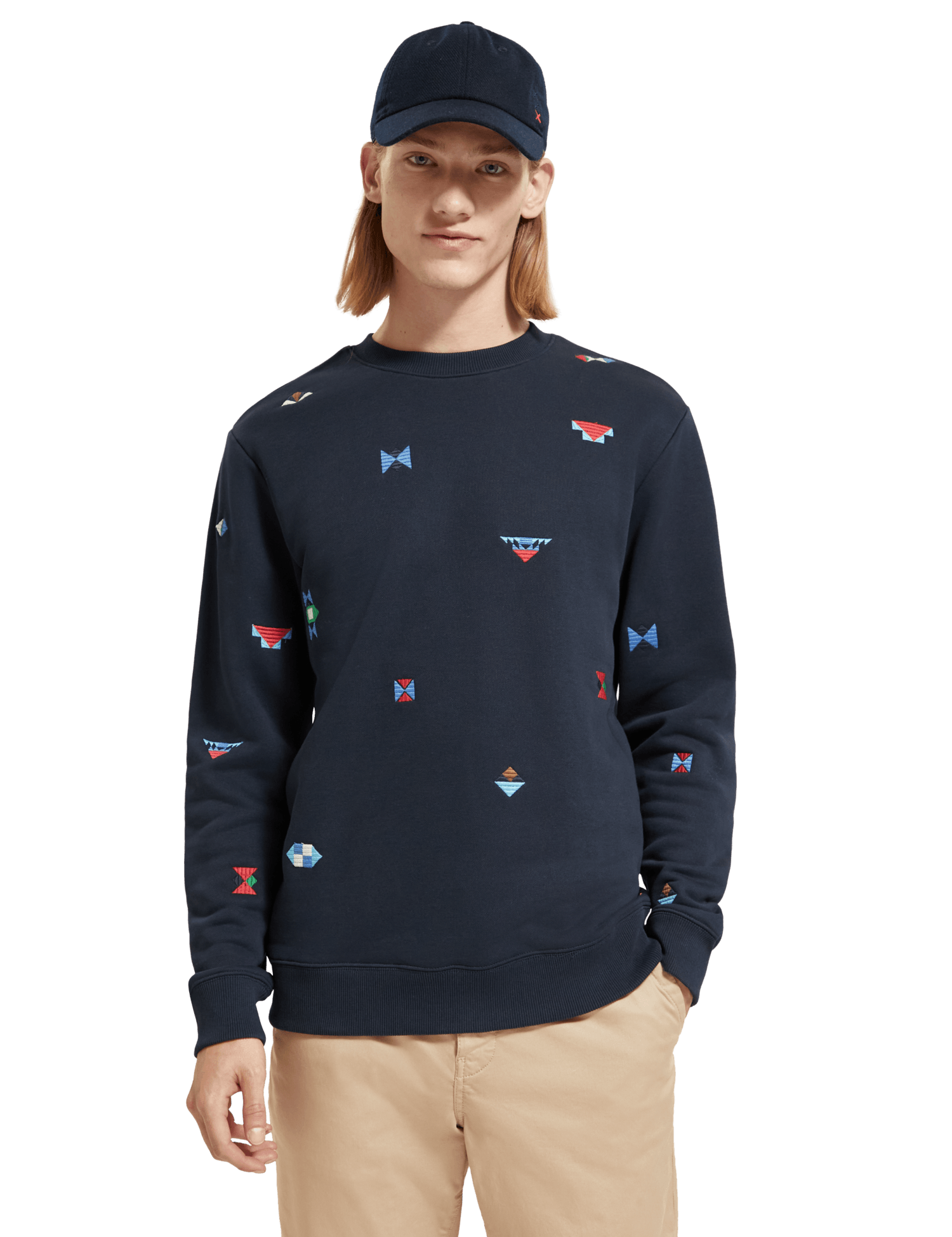 Sudadera Scotch and Soda Regular Fit AOP Embroidery - ECRU