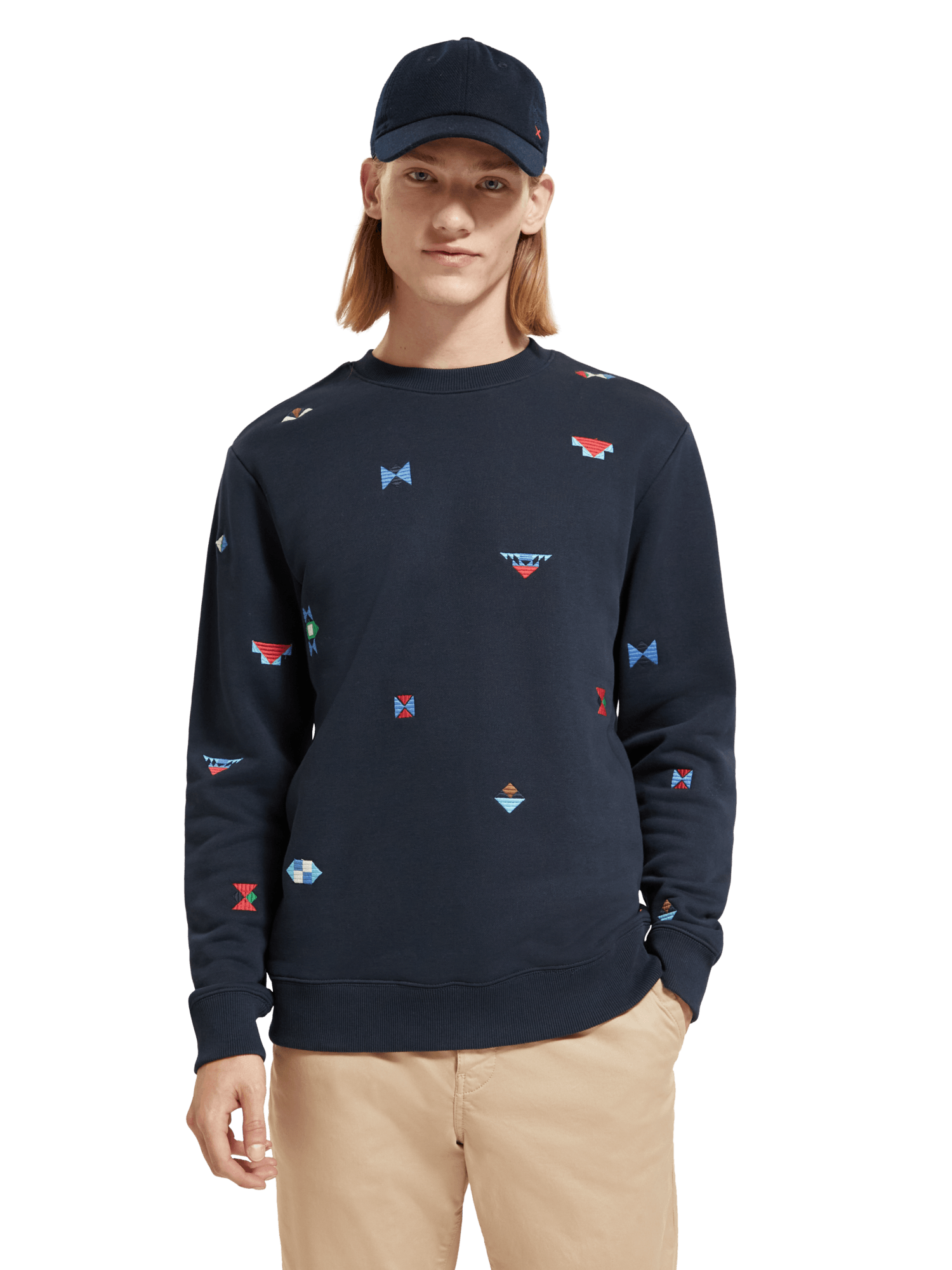 Sudadera Scotch and Soda Regular Fit AOP Embroidery - ECRU