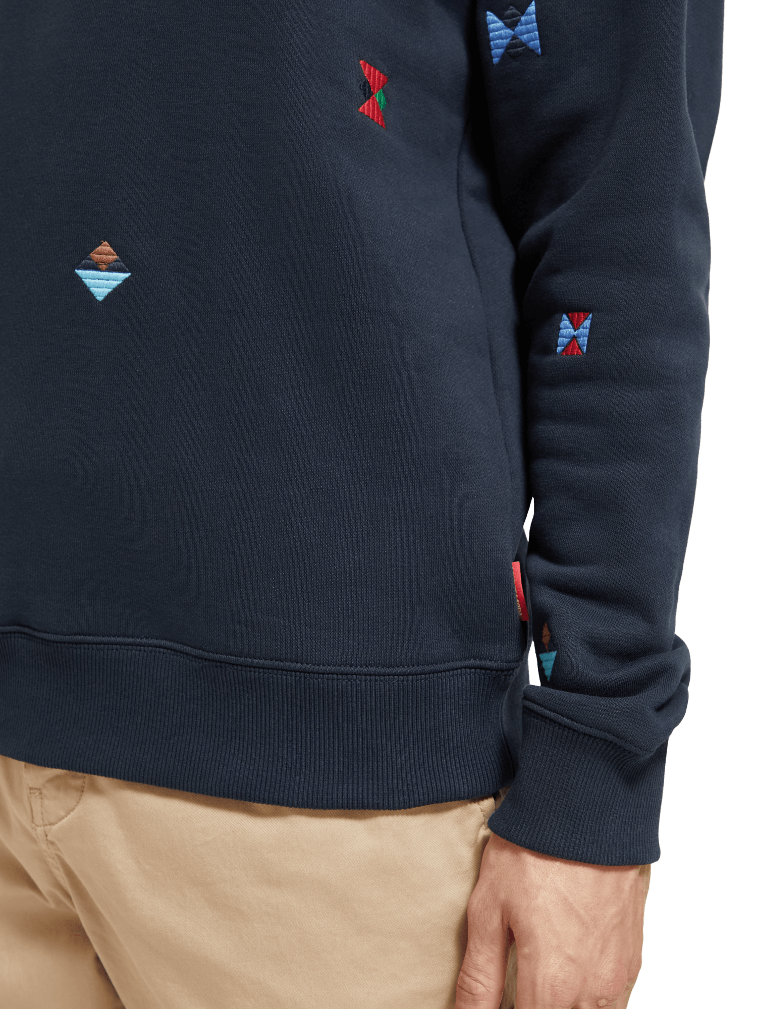 Sudadera Scotch and Soda Regular Fit AOP Embroidery - ECRU