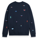 Sudadera Scotch and Soda Regular Fit AOP Embroidery - ECRU