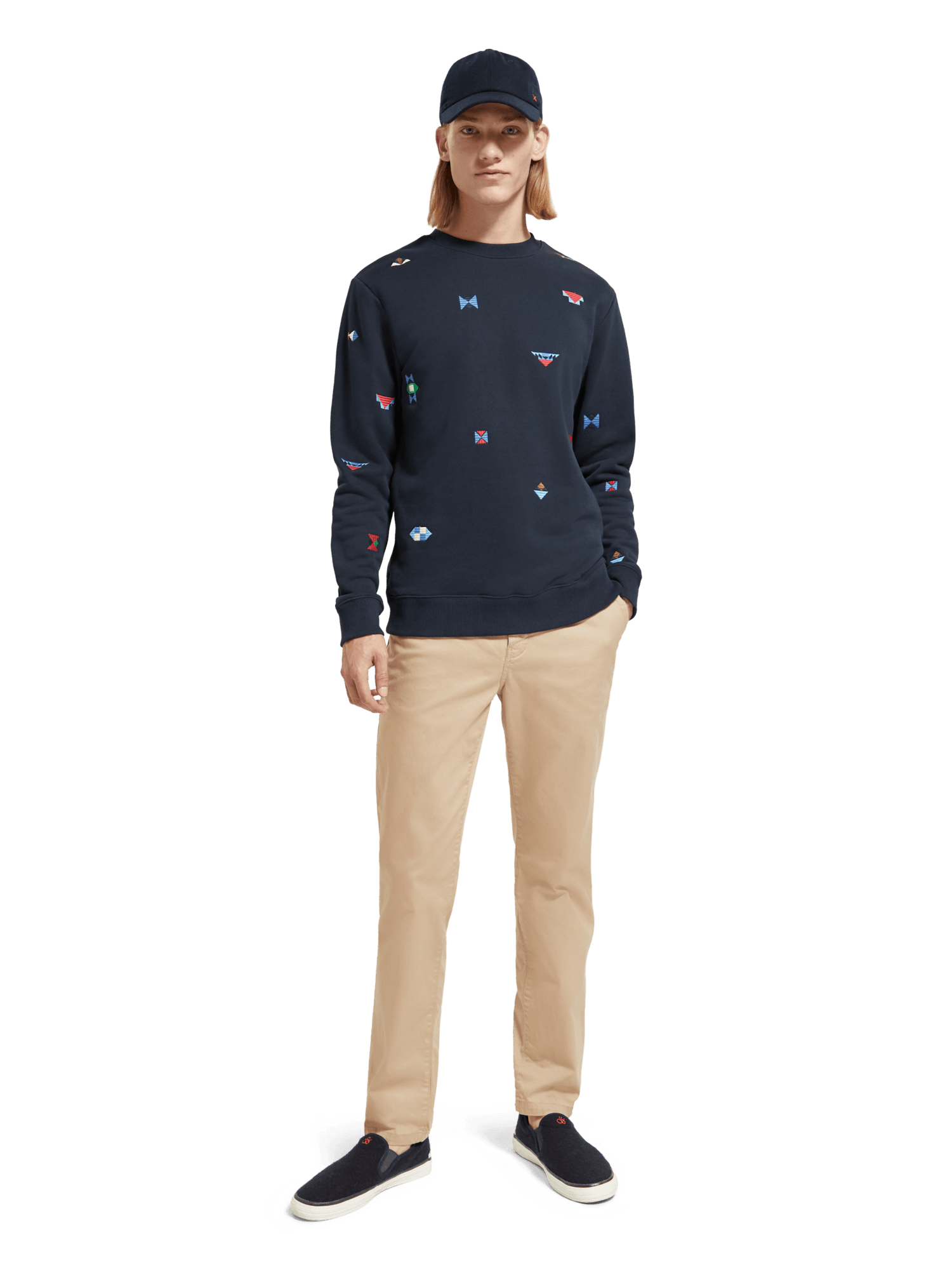 Sudadera Scotch and Soda Regular Fit AOP Embroidery - ECRU