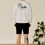 Sudadera !Solid Imran Off White - ECRU