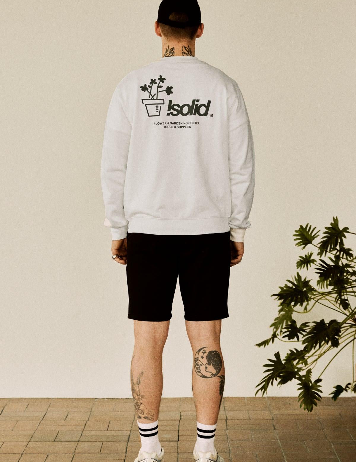 Sudadera !Solid Imran Off White - ECRU