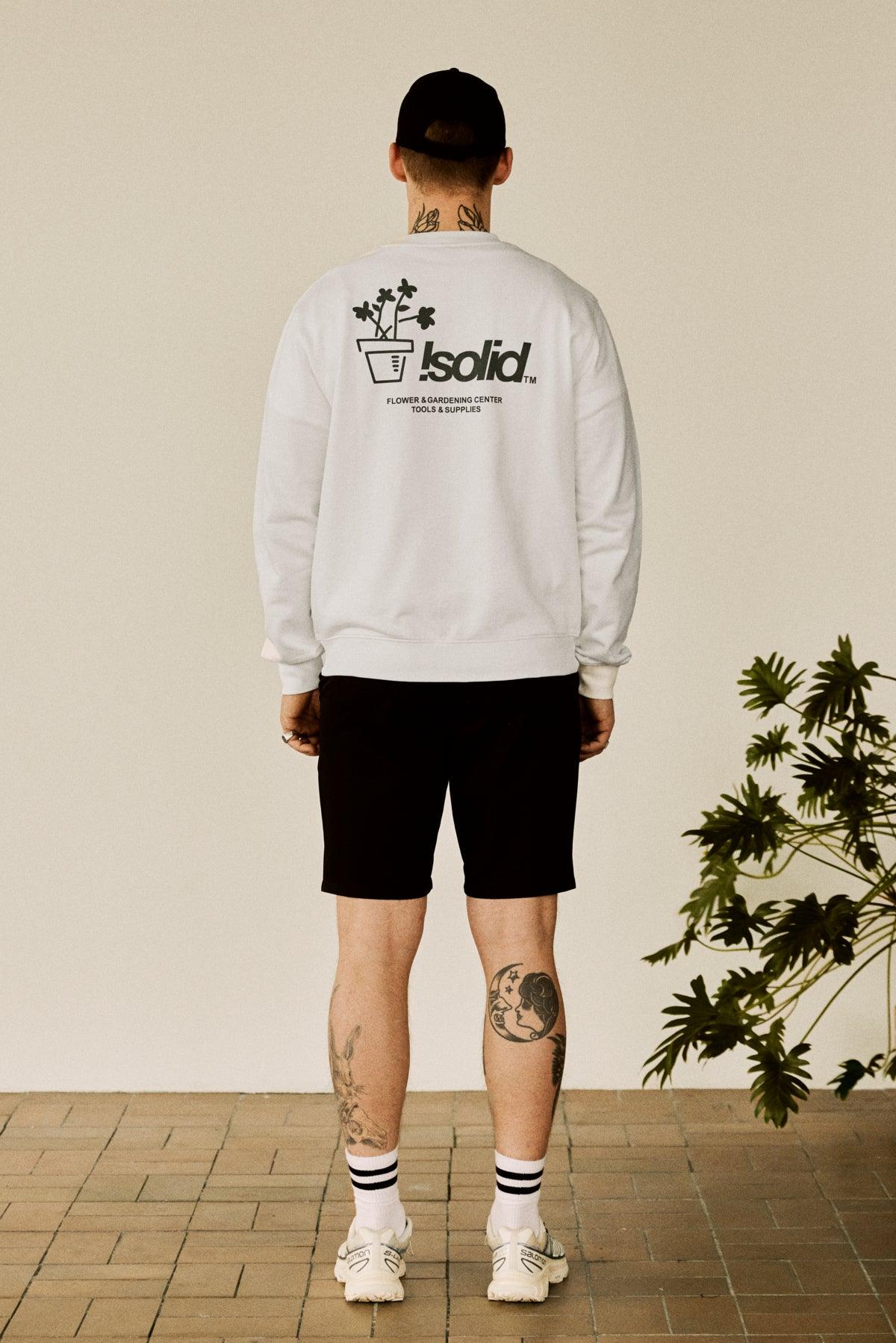 Sudadera !Solid Imran Off White - ECRU