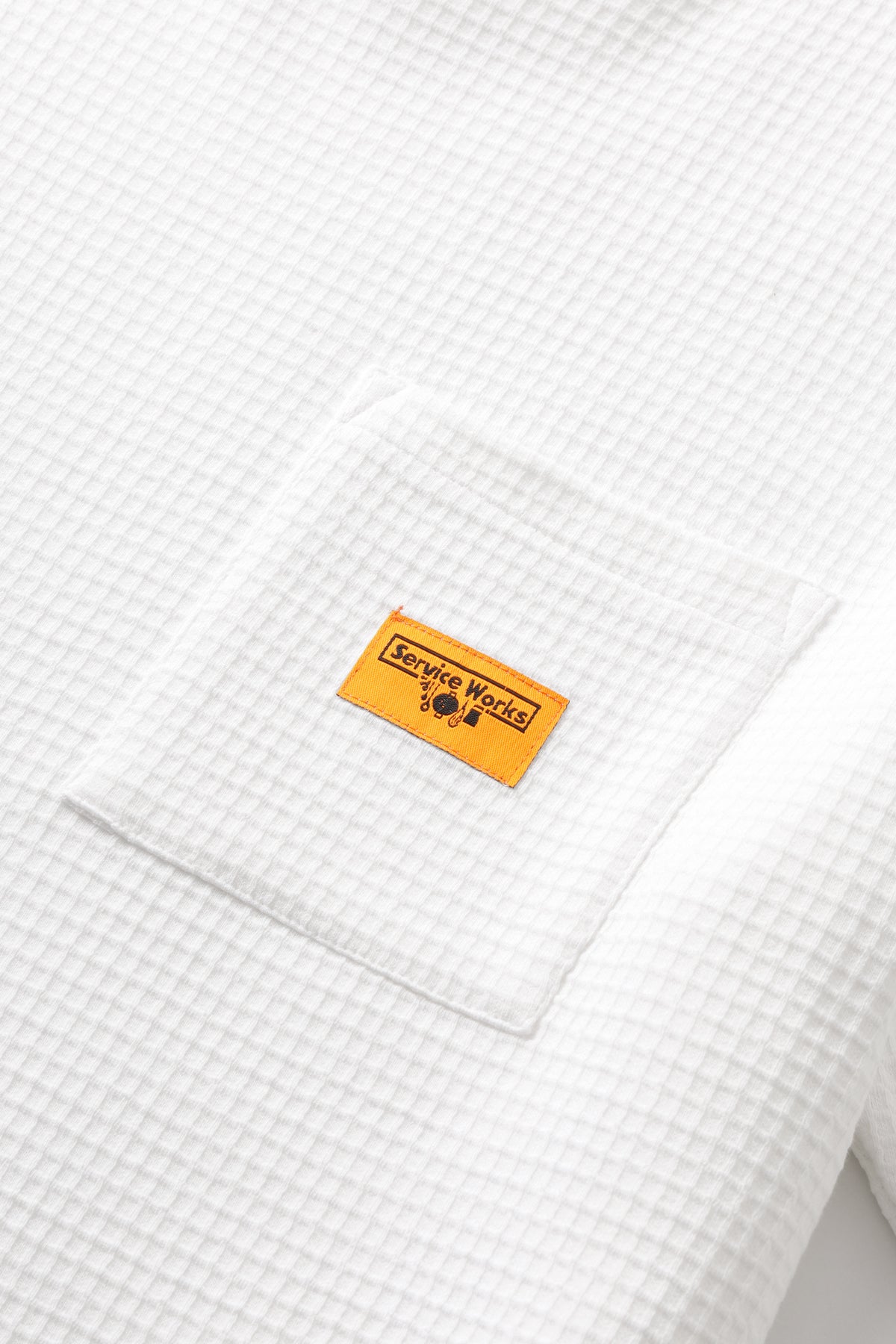 Camiseta SERVICE WORKS Waffle Pocket White