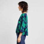 Top Dedicated Vellinge Duotone Floral Green - ECRU