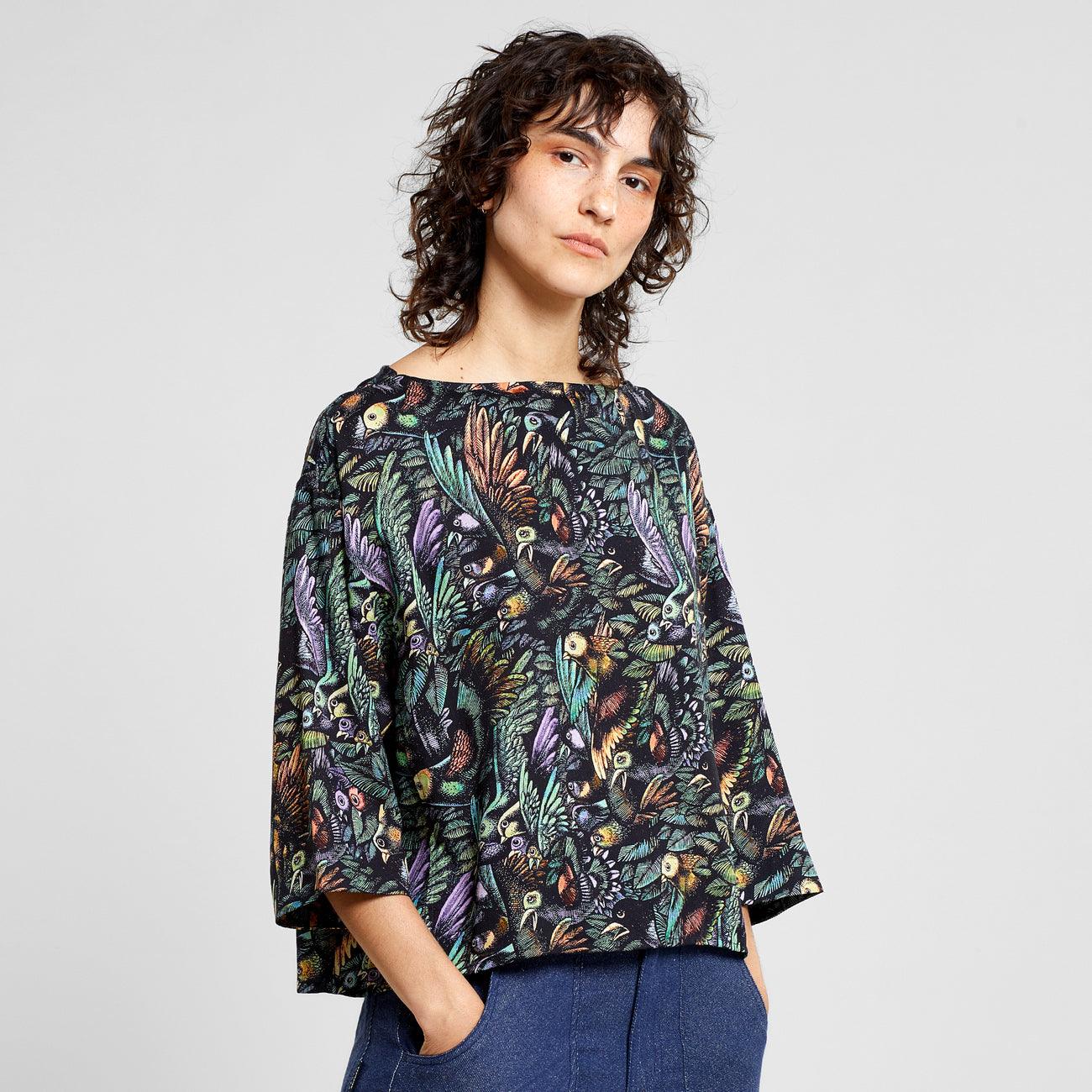 Top Dedicated Vellinge The Birds Black - ECRU