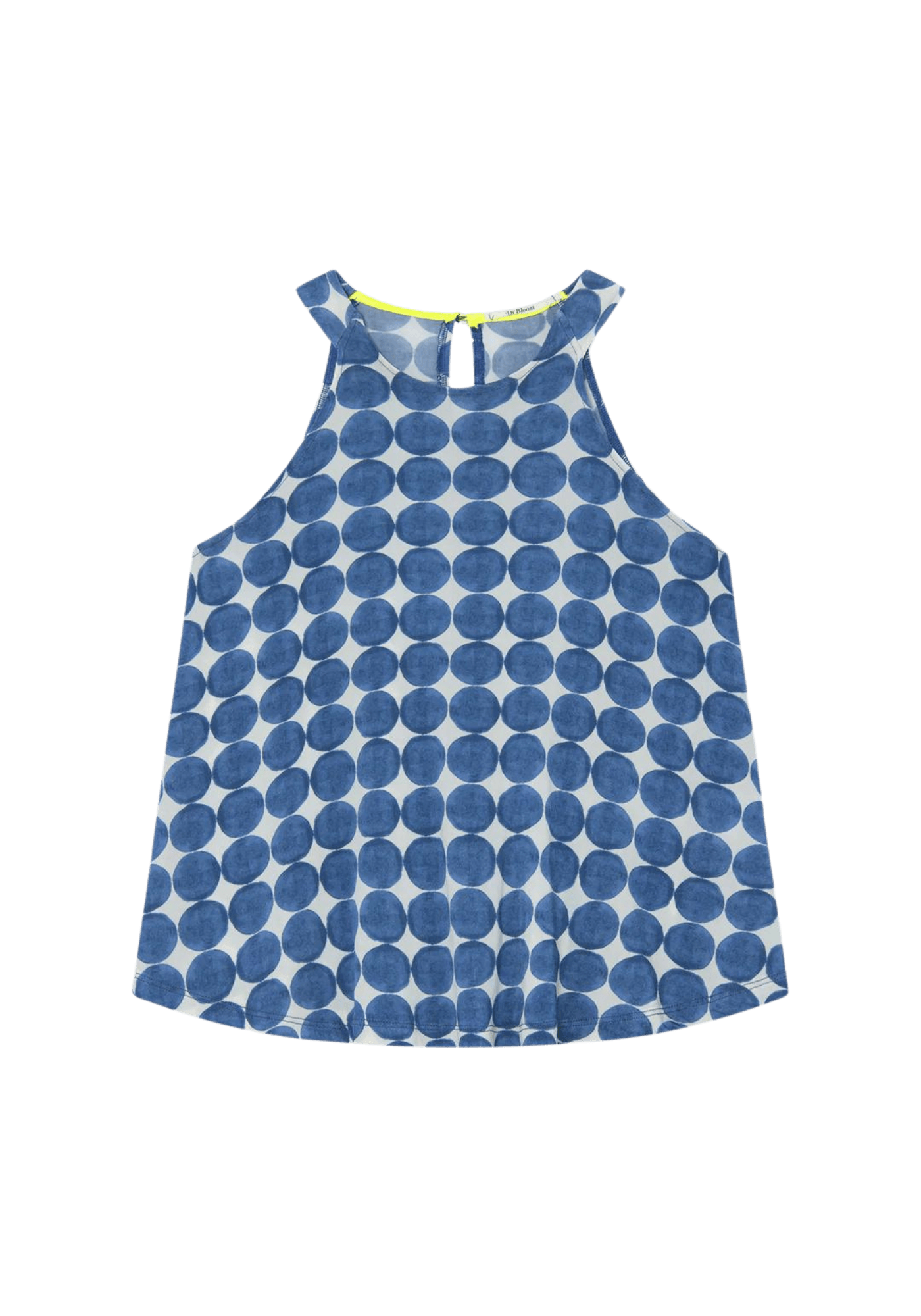 Top Dr Bloom Pool Halter Topos Azul - ECRU