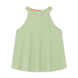 Top Dr Bloom Pool Halter Vichy Verde - ECRU