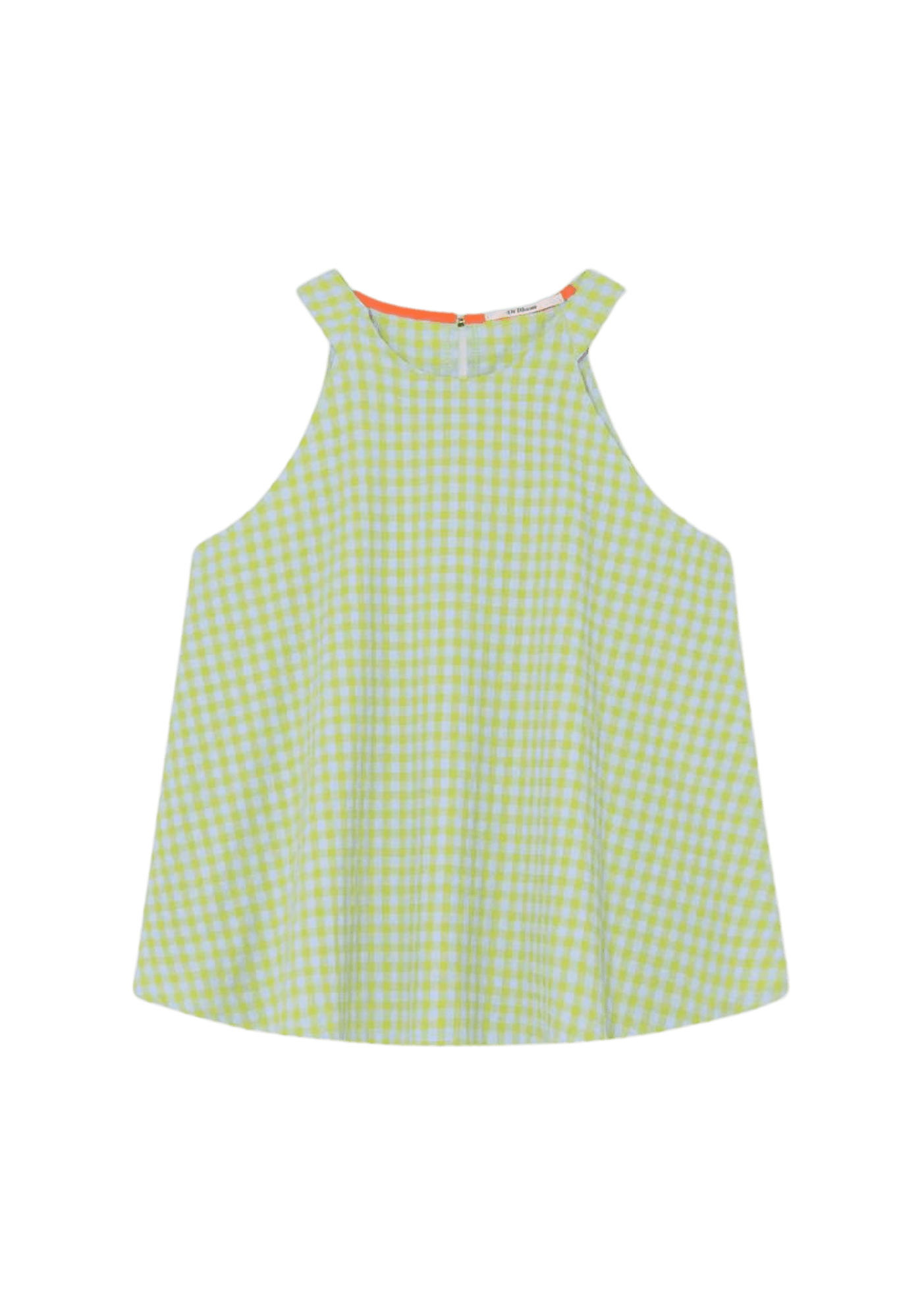 Top Dr Bloom Pool Halter Vichy Verde - ECRU