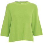 Top ICHI Boston Parrot Green - ECRU