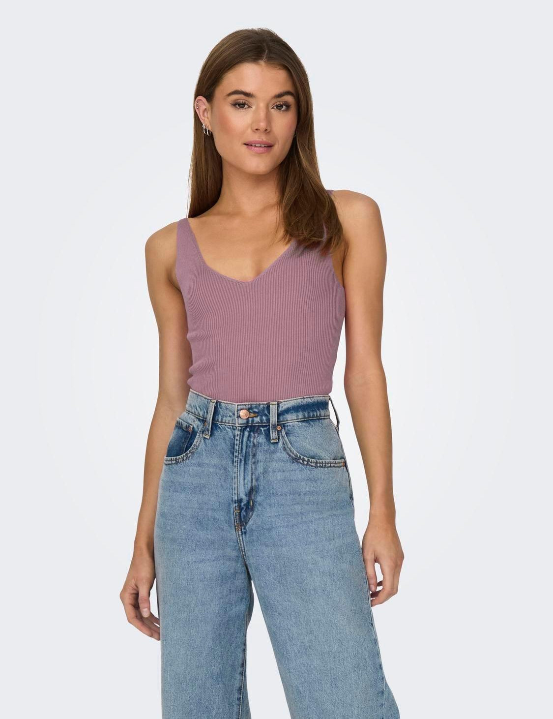 Top JDY Nanna Wistful Mauve - ECRU