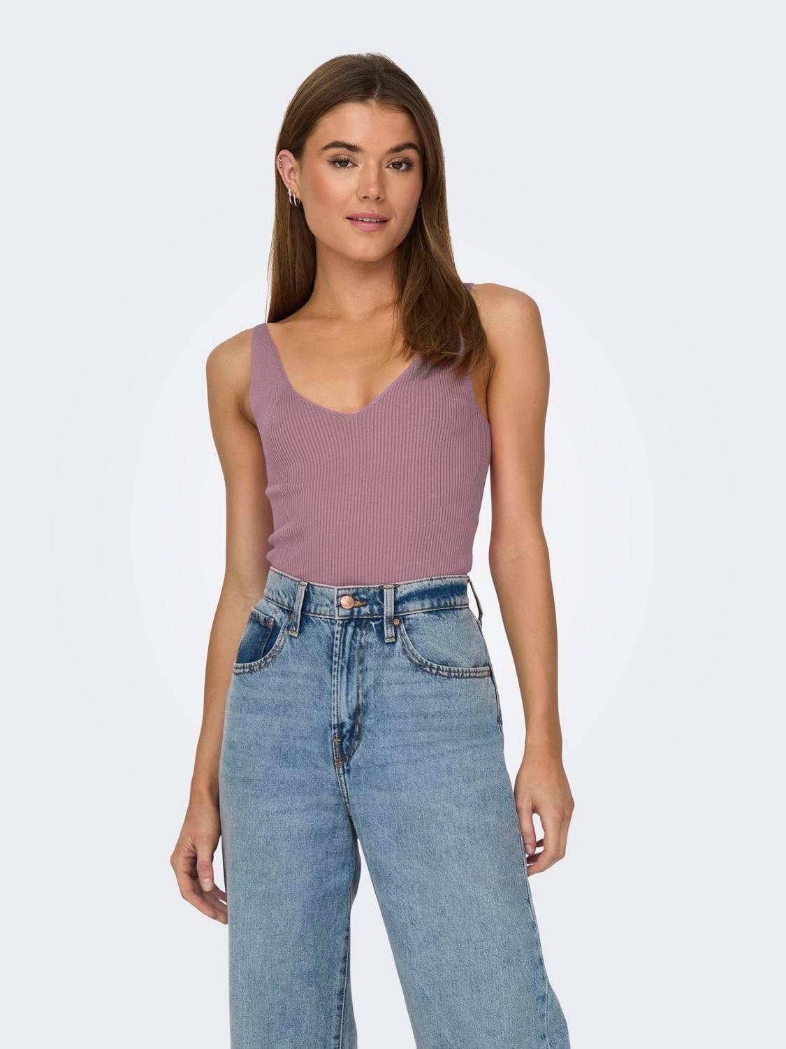 Top JDY Nanna Wistful Mauve - ECRU