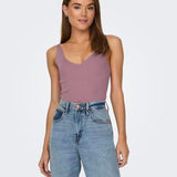 Top JDY Nanna Wistful Mauve - ECRU