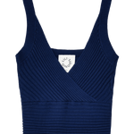 Top Lili Sidonio de Punto Navy - ECRU