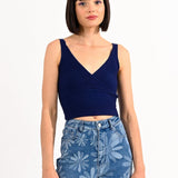 Top Lili Sidonio de Punto Navy - ECRU