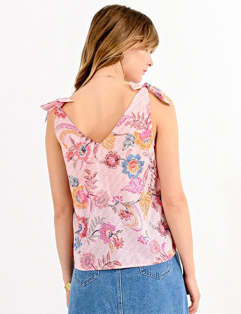 Top Molly Bracken Estampado Pink Alba - ECRU