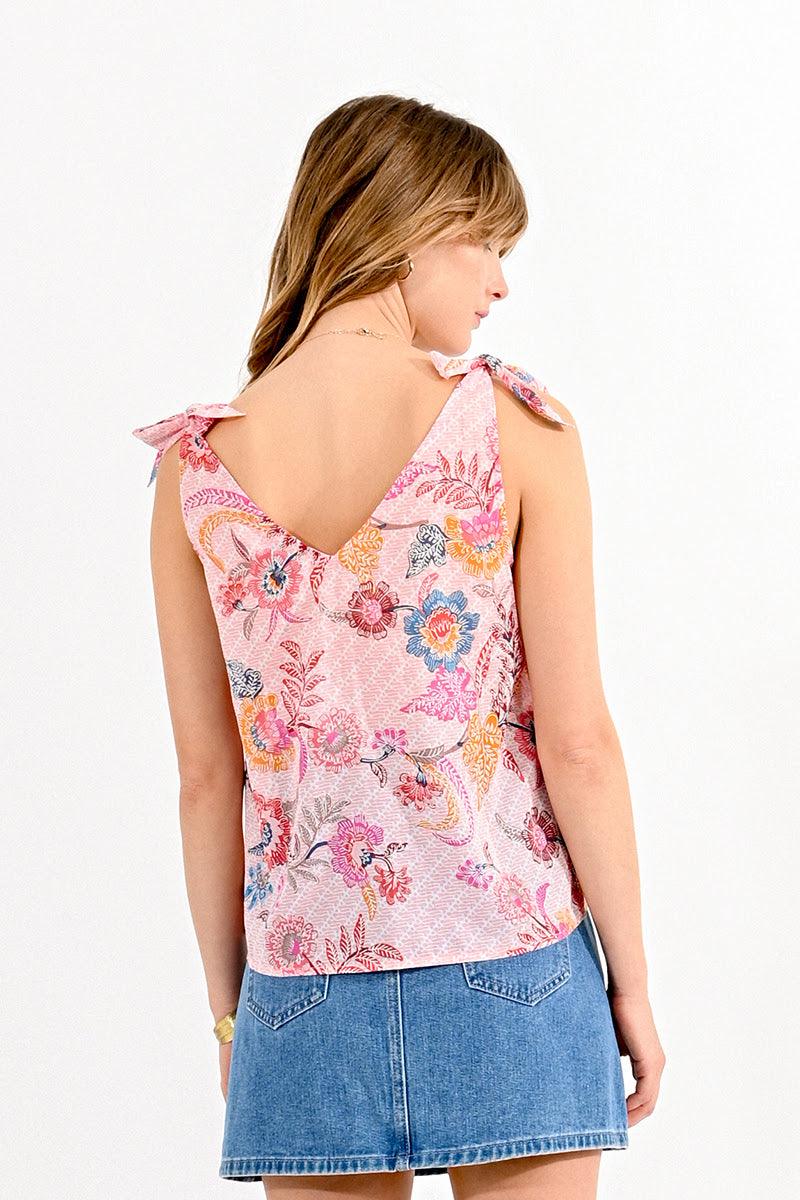 Top Molly Bracken Estampado Pink Alba - ECRU