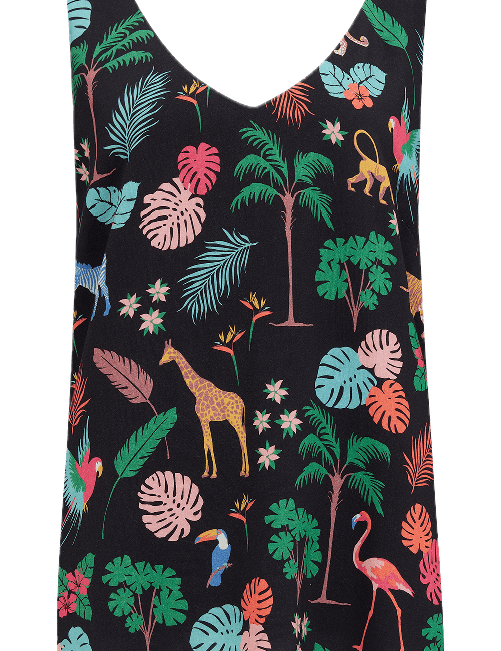 Top Sugarhill Romy Black Tropical Safari - ECRU