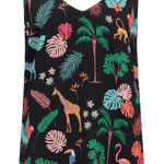 Top Sugarhill Romy Black Tropical Safari - ECRU