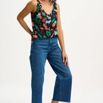 Top Sugarhill Romy Black Tropical Safari - ECRU