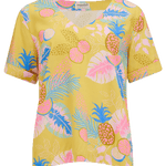 Top Sugarhill Rosalie Yellow Tropical Fruits - ECRU