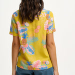 Top Sugarhill Rosalie Yellow Tropical Fruits - ECRU