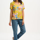 Top Sugarhill Rosalie Yellow Tropical Fruits - ECRU