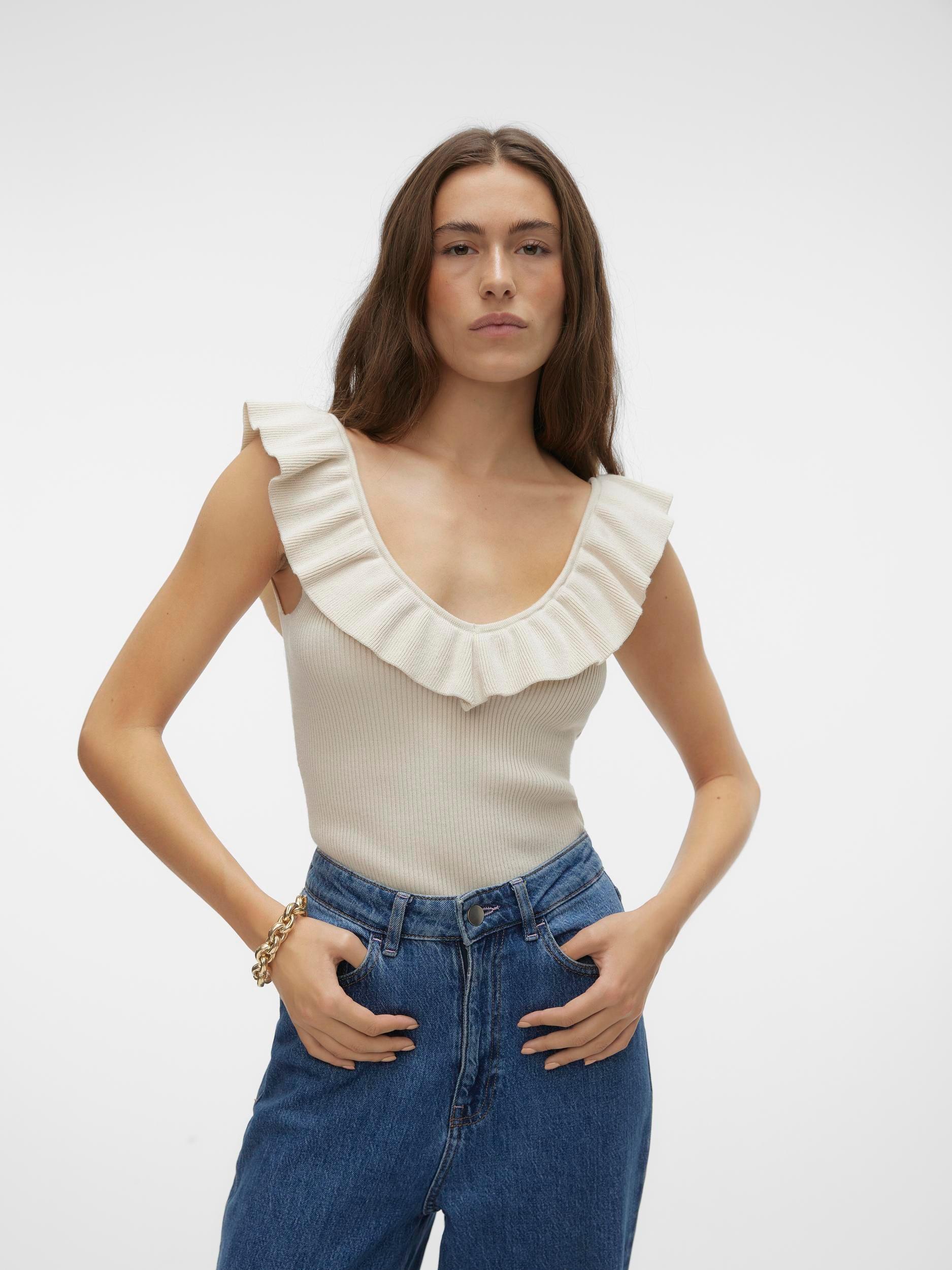 Top Vero Moda Provence - ECRU