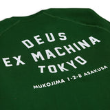 Sudadera DEUS EX MACHINA Tokyo Address Crew Hillside Green