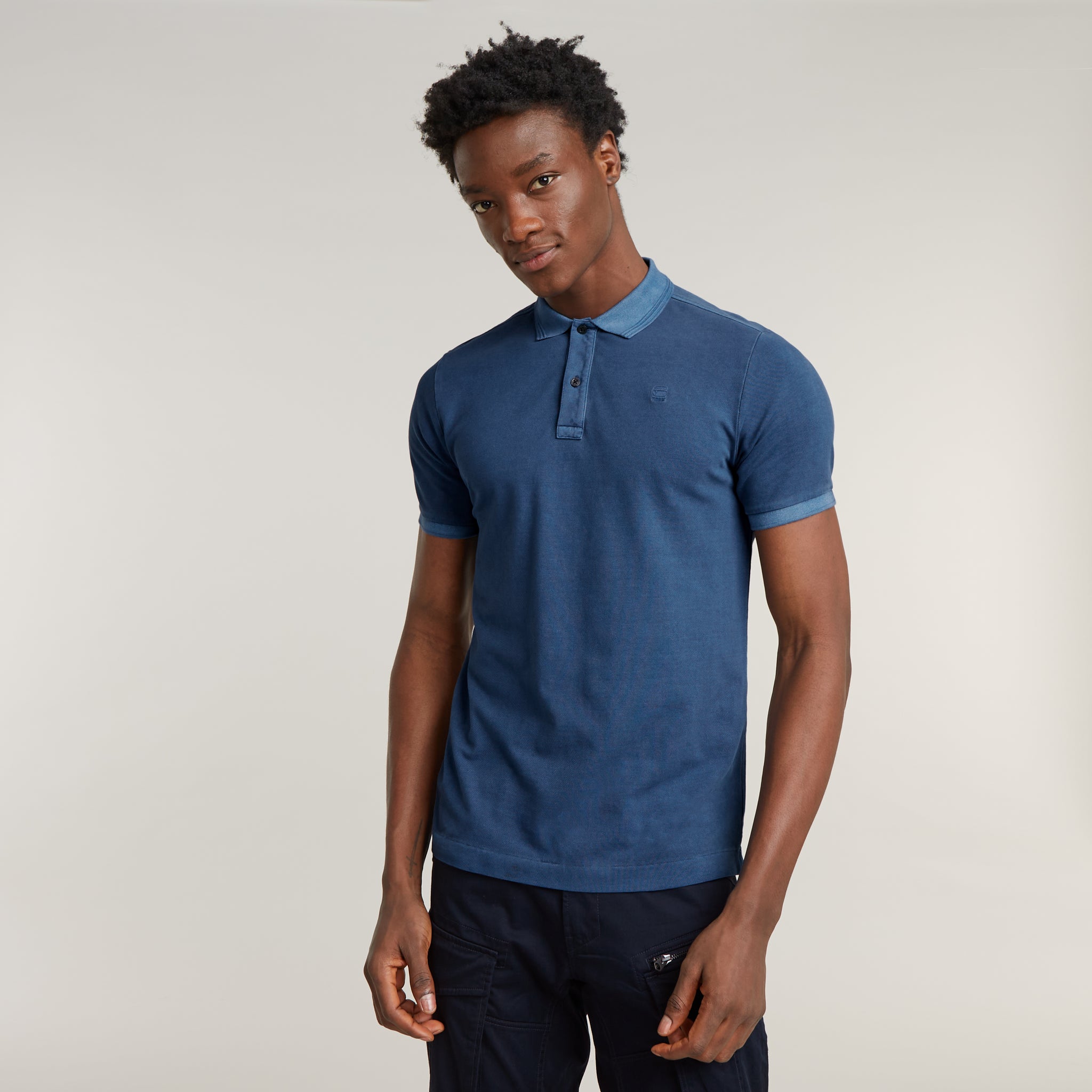 Polo G-STAR de Hombre Dunda DK Sea Blue