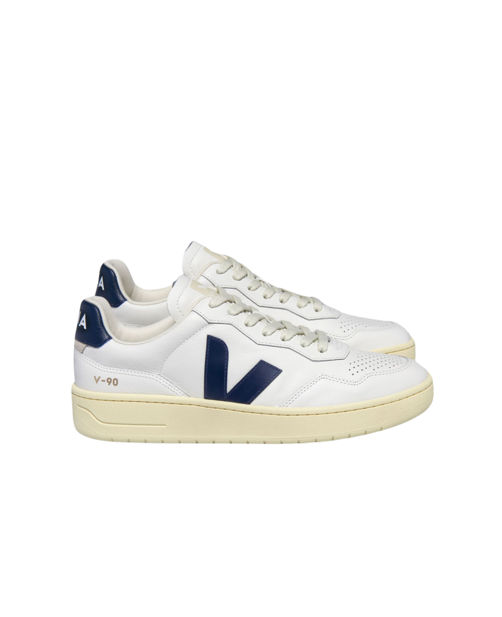 Zapatillas VEJA V-90 Leather White Nautico