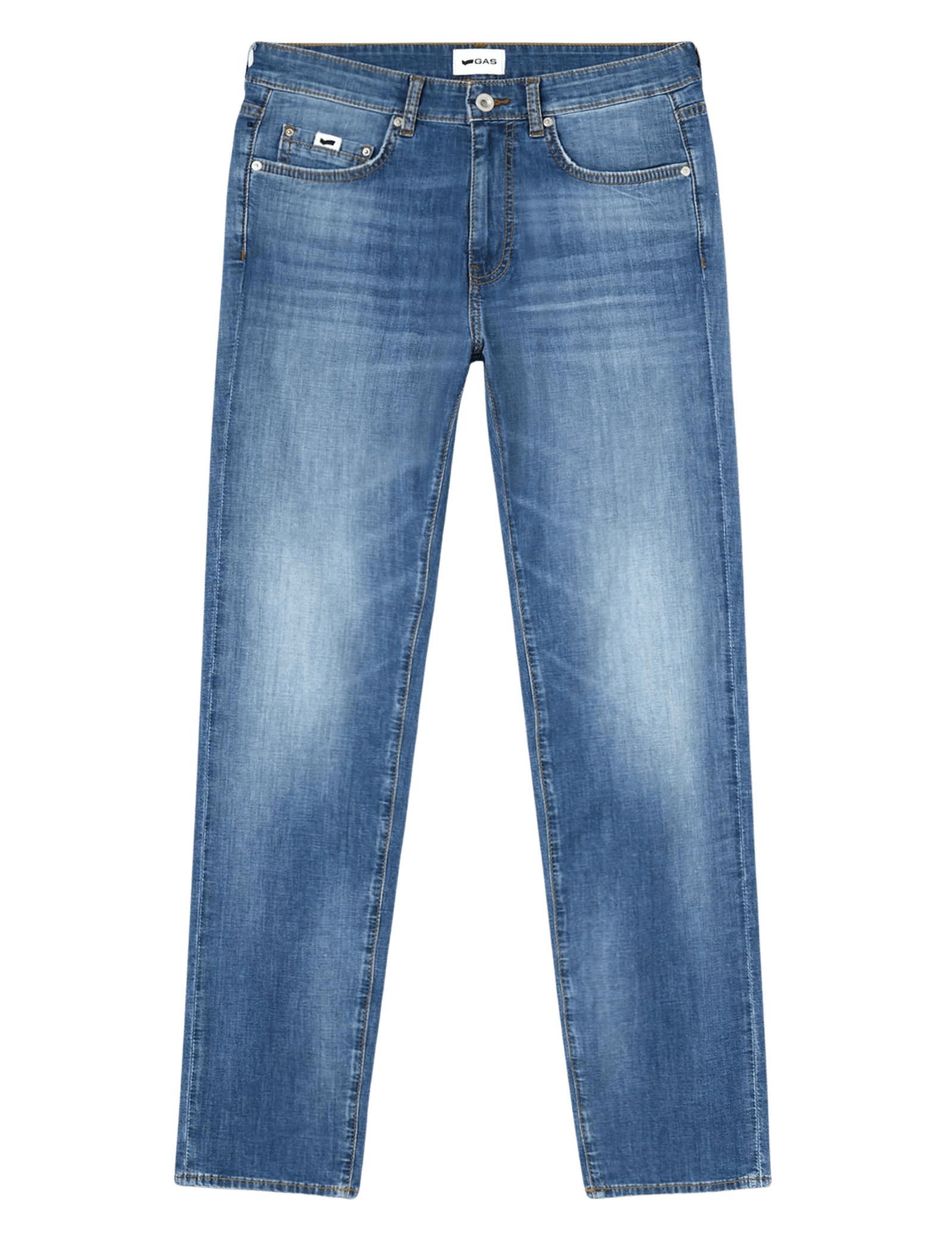 Vaqueros GAS Jeans Albert Simple Rev 12LM - ECRU