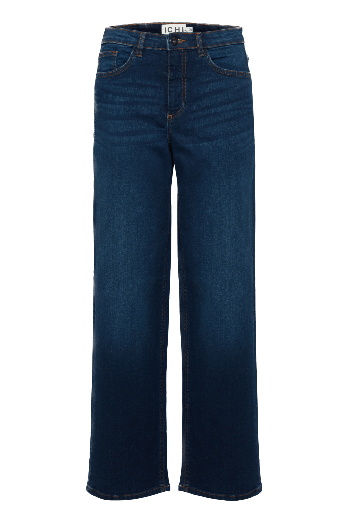 Vaqueros ICHI Twiggy Raven Straight Long Dark Blue - ECRU