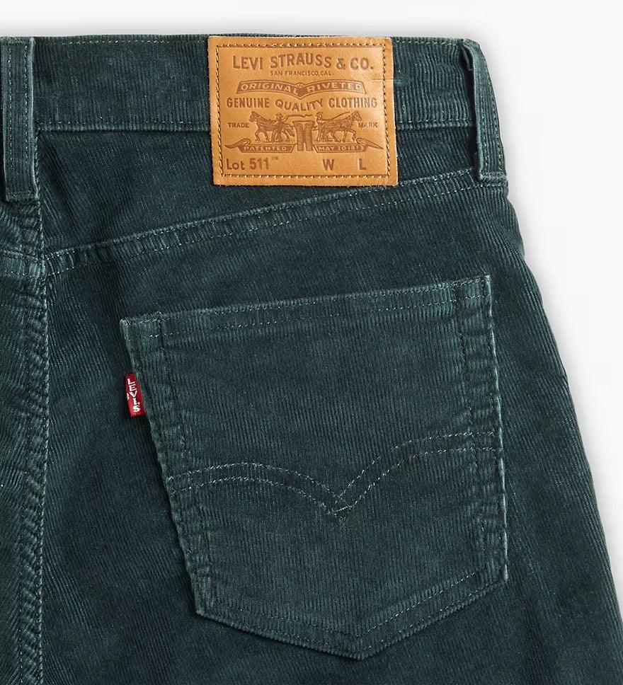 Vaqueros Levi's® 511™ Slim de Pana Darkest Spruce - ECRU