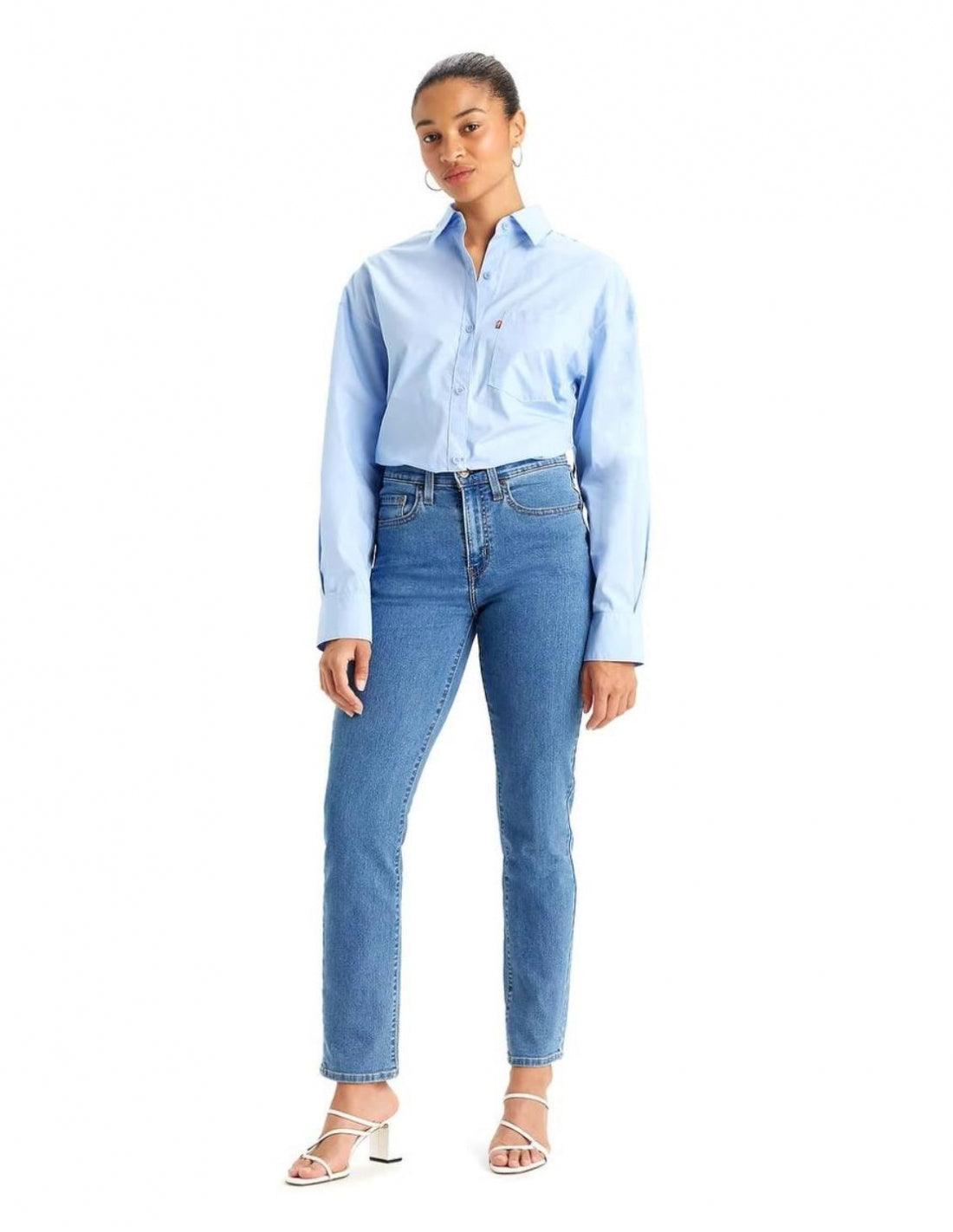 Vaqueros Levi's® Rectos de Talle Alto 724™ We Have Arrived - ECRU