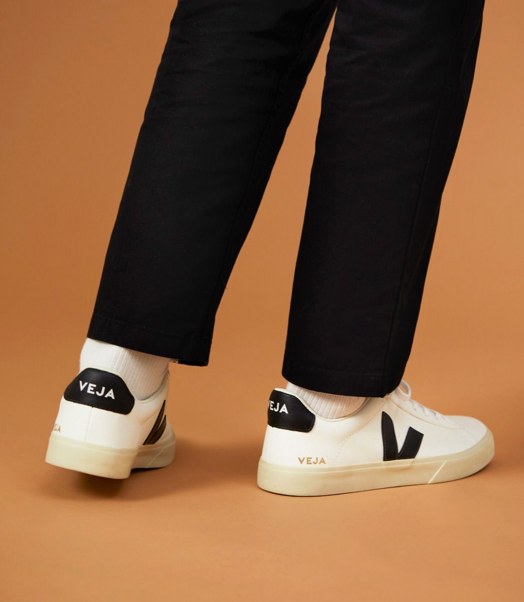 Veja Campo Chromefree Leather Black White Sneakers