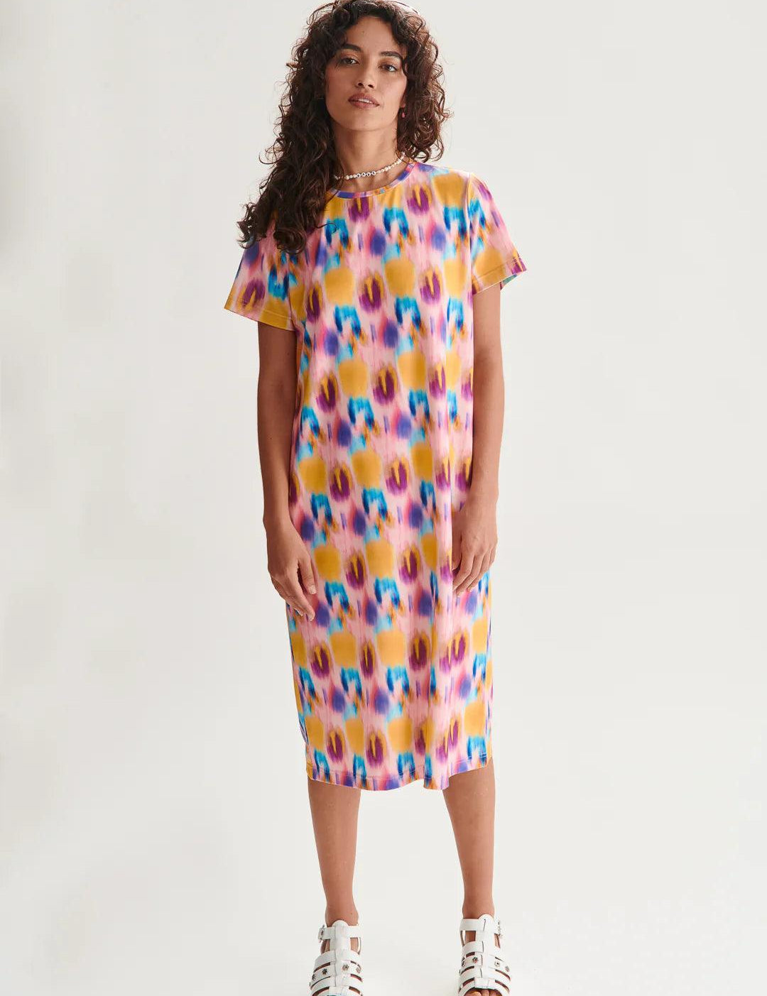 Vestido 24colours Estampado 21097 - ECRU