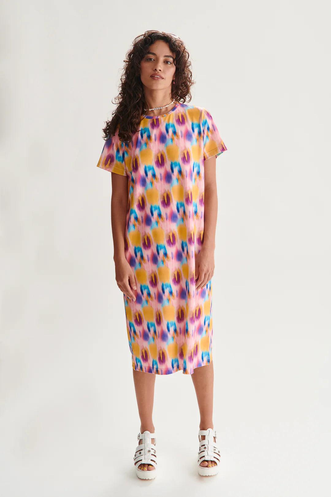 Vestido 24colours Estampado 21097 - ECRU