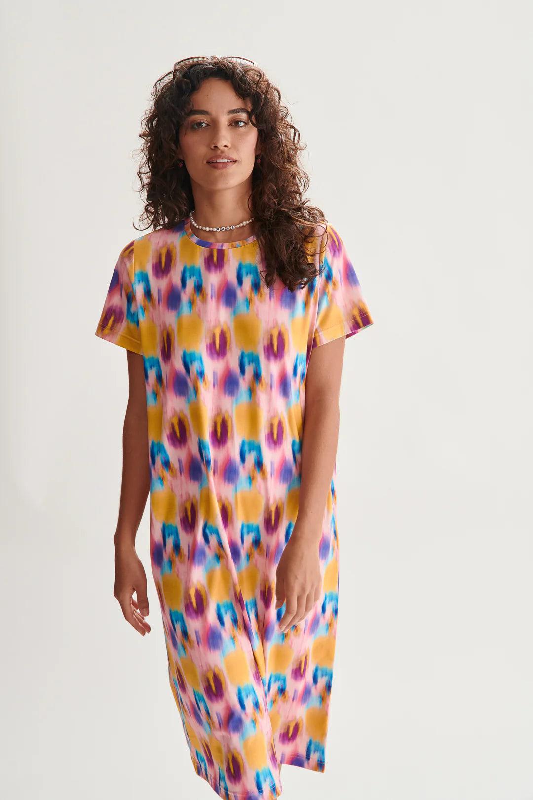 Vestido 24colours Estampado 21097 - ECRU